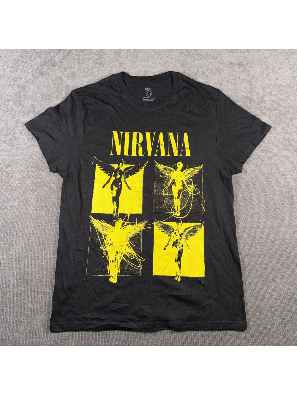 Nirvana Black Graphic Band T-Shirt Size Small